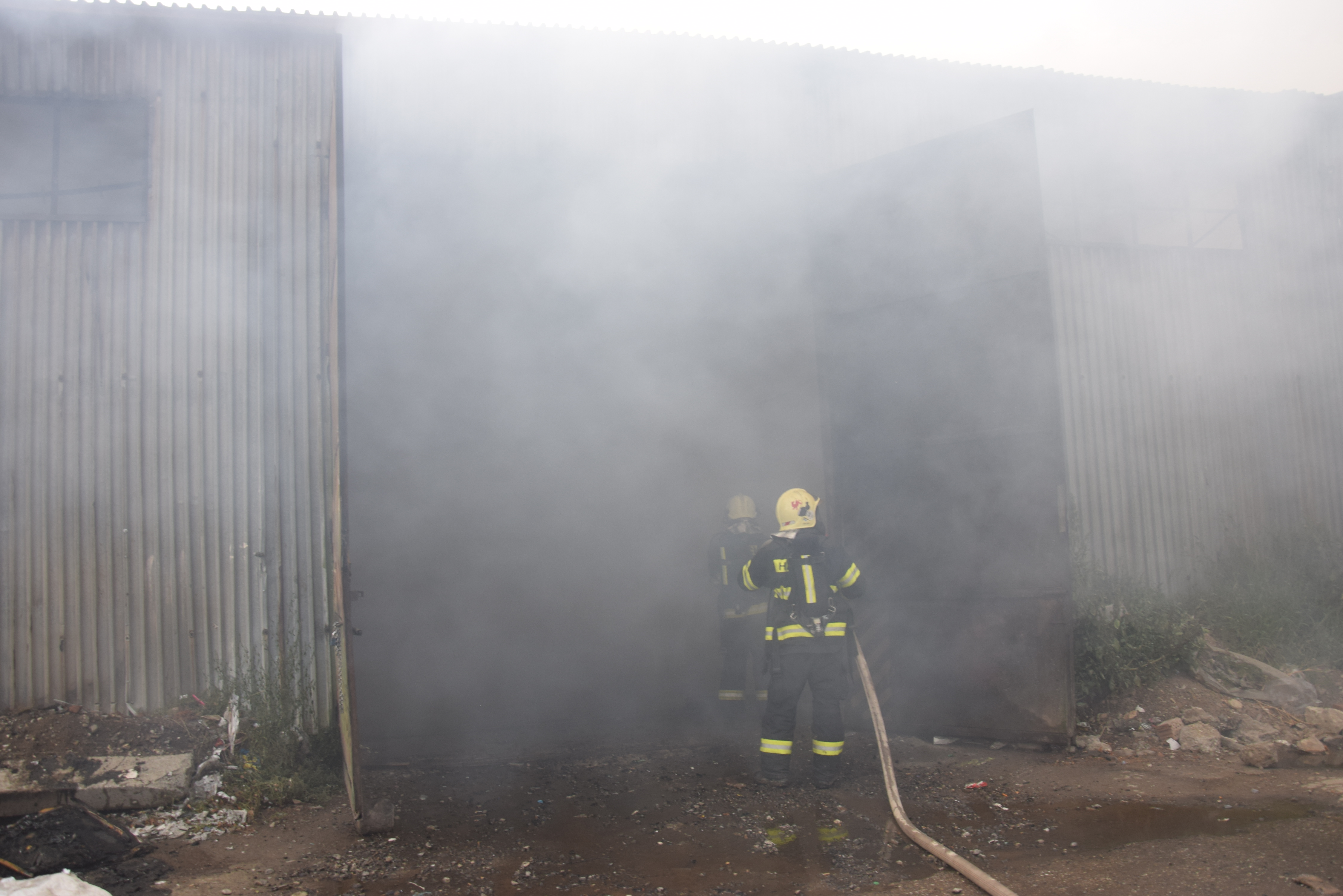 02 - Požiar haly na triedený odpad v Trebišove